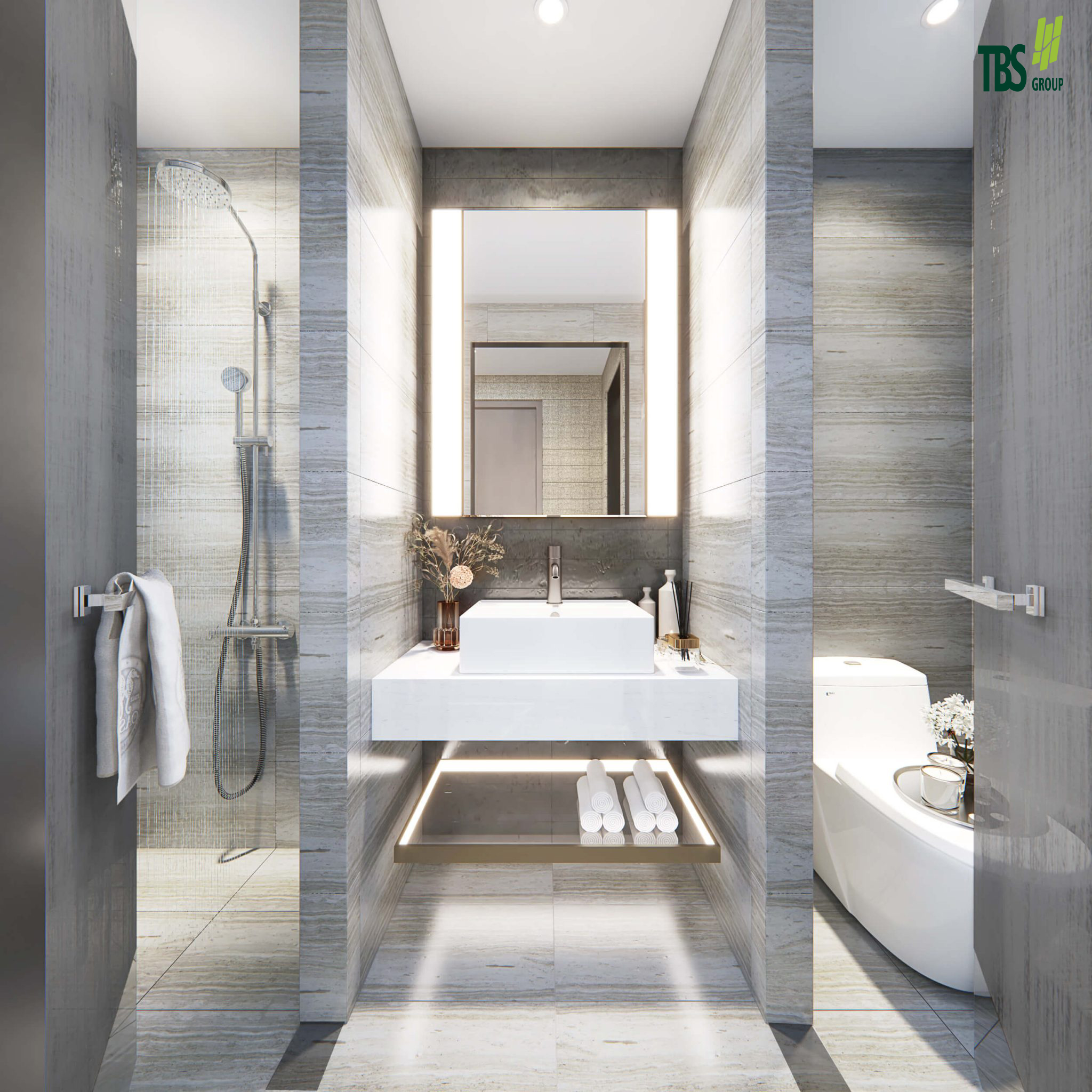 Thiết kế nhà vệ sinh Green Squace City Dĩ An